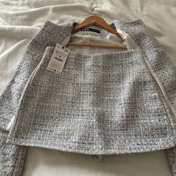 Zara Dresses & Skirts - Zara Women's Blue Tweed Skort